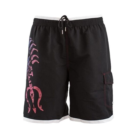 New Just Cavalli Men S / 48 Black Printed Beach Swim Shorts Boardshorts Trunks - Picture 6 of 7